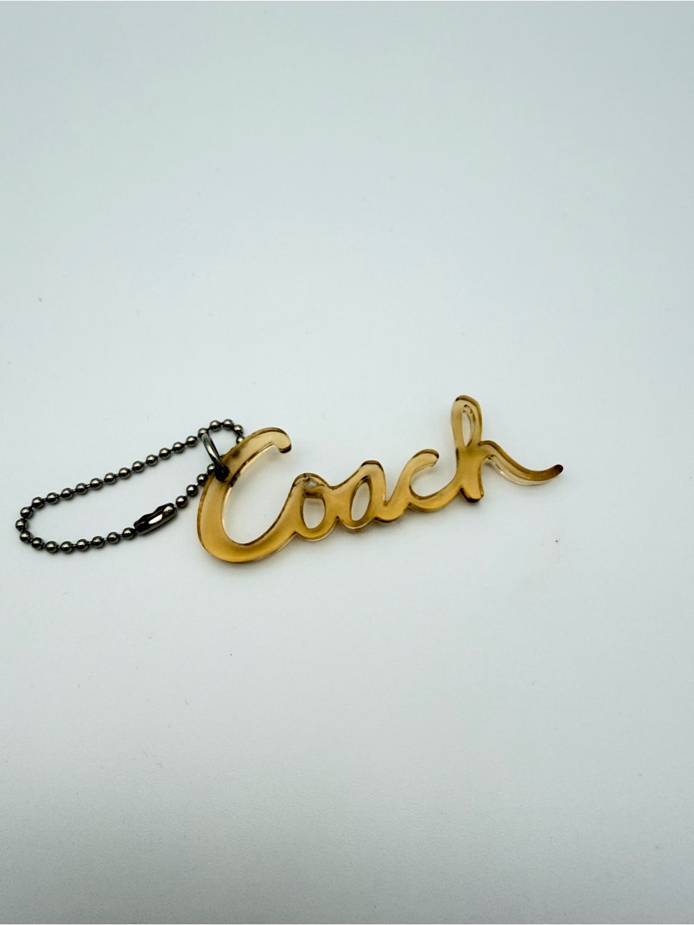 Coach Script Charm Acrylic Y2K